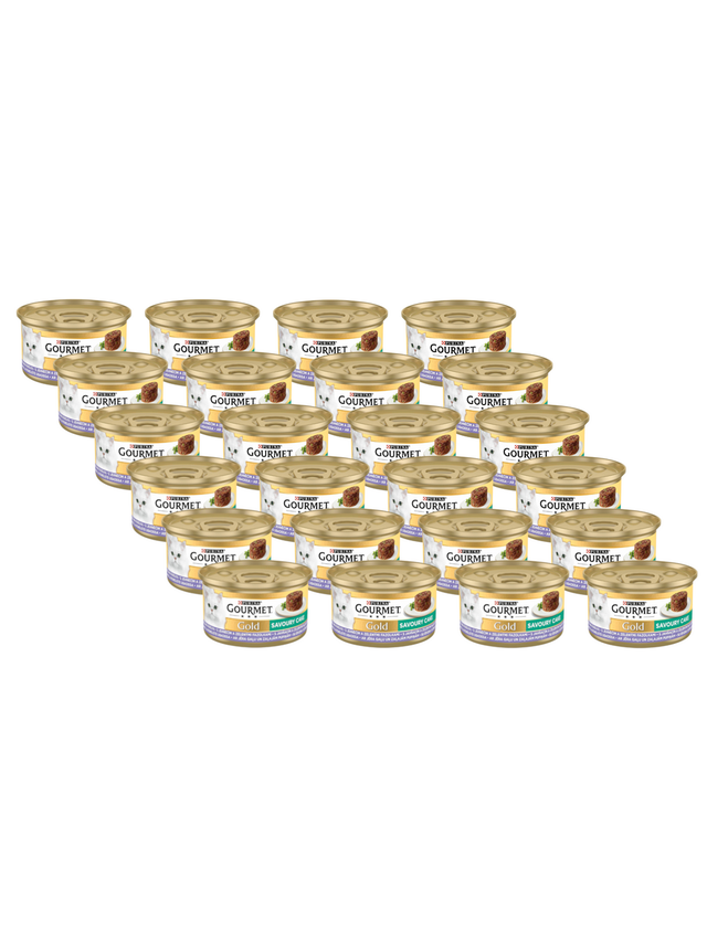 Purina Gourmet Gold Savoury Cake z jagnięciną i zieloną fasolką 24x85g