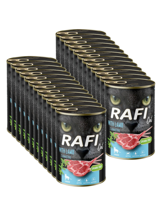 RAFI Cat Adult Sterilised z jagnięciną 24x400g