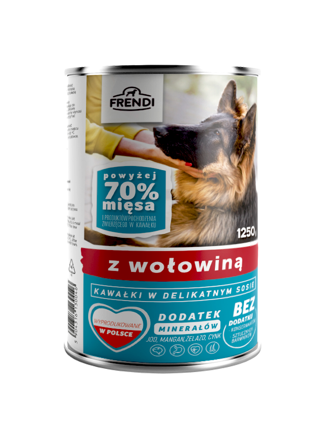 Frendi kawałki w delikatnym sosie z wołowiną 1250g