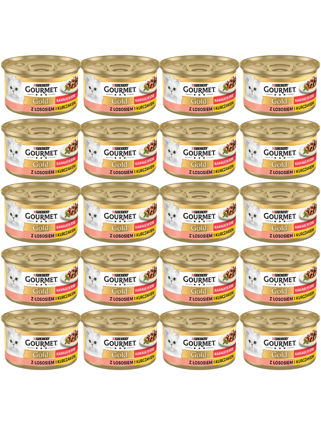 Purina Gourmet Gold łosoś/ kurczak w sosie 72x85g