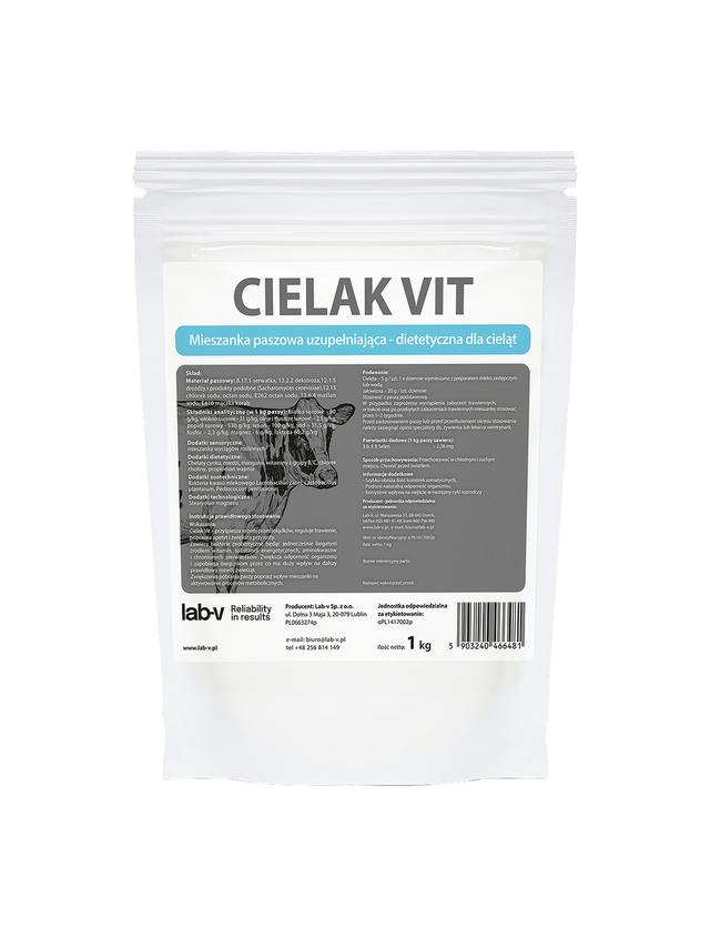 Lab-v Cielak Vit - Mieszanka Paszowa Uzupełniająca Dietetyczna Dla Cieląt Poprawiająca Odporność Organizmu 1kg