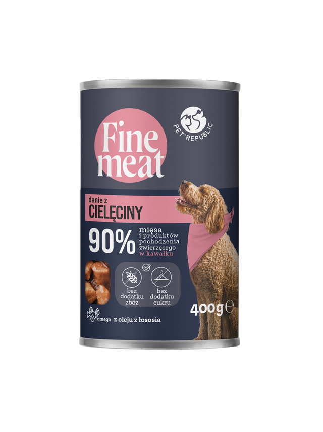 PetRepublic Fine Meat danie z cielęciny 400g dla psa