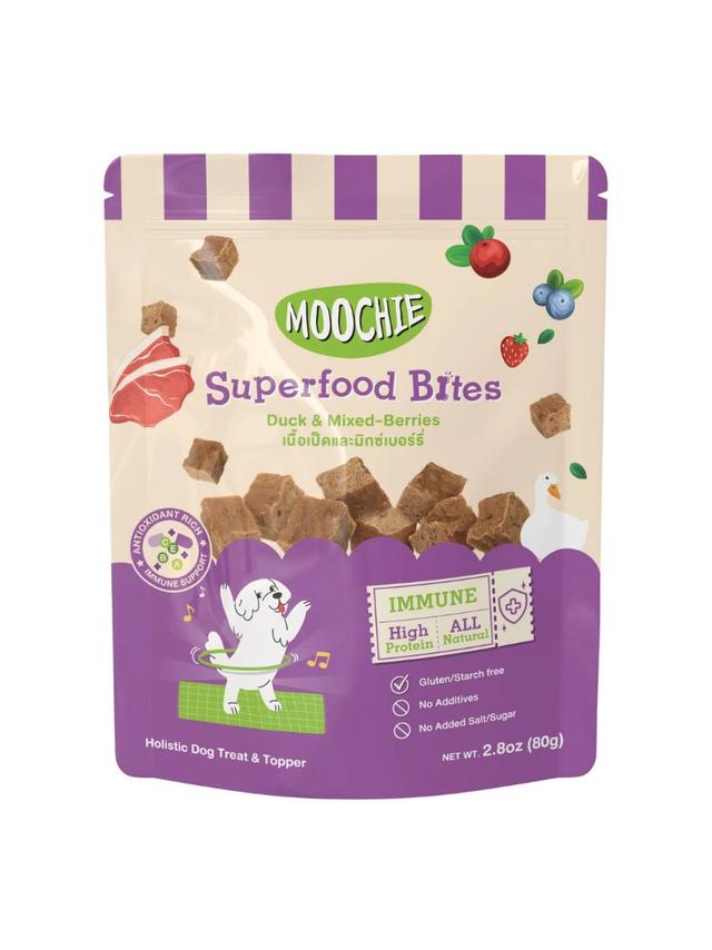 MOOCHIE Superfood Bites Duck & Mixed-Berries 40g smakołyki dla psa
