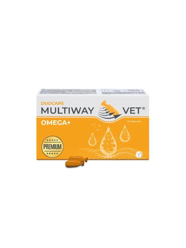 MULTIWAY VET® DUOCAPS OMEGA+ – kapsułki twist-off do suplementacji kwasów tłuszczowych dla psa i kota 60 kapsułek