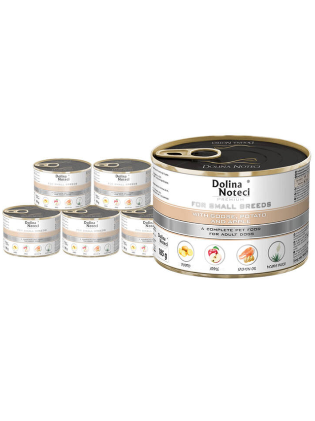 Dolina Noteci PREMIUM dla psów małych ras  z gęsią ziemniakami i jabłkiem 12x185 g