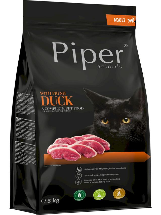 DOLINA NOTECI Piper Animals z kaczką dla kotów 3kg