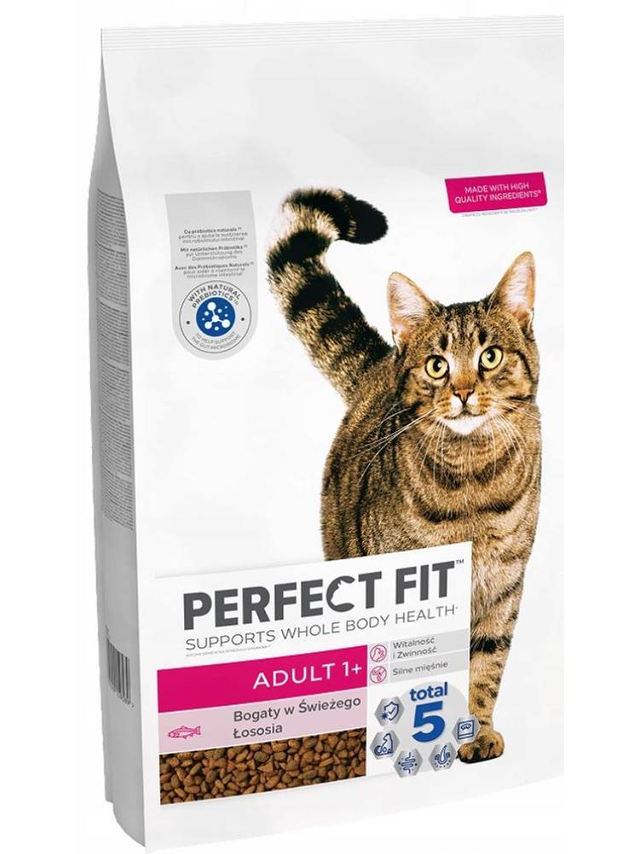 PERFECT FIT Adult 1+ sucha karma dla dorosłych kotów bogata w łososia 7kg