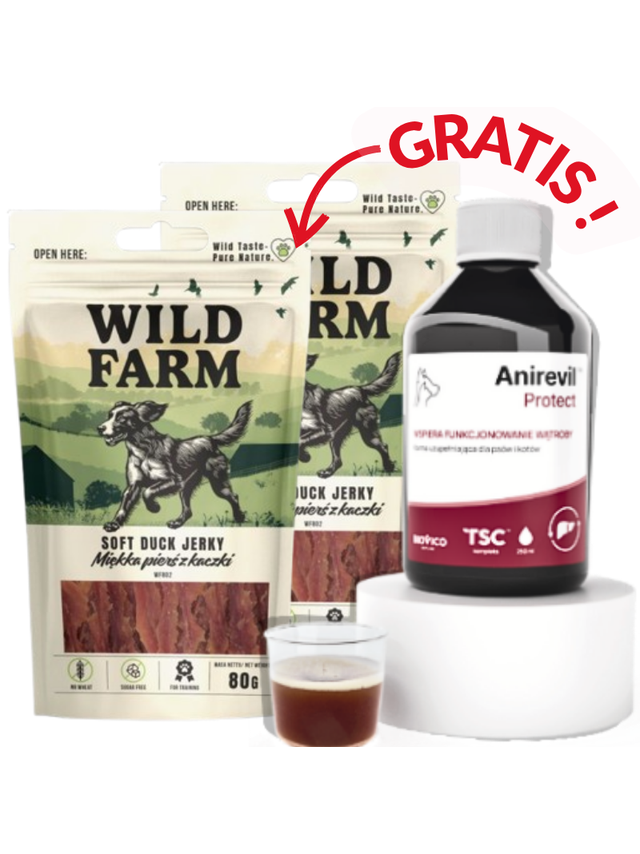 BIOVICO Anirevil Protect 250ml+ GRATIS WILD FARM miękka pierś z kurczaka 2x80g