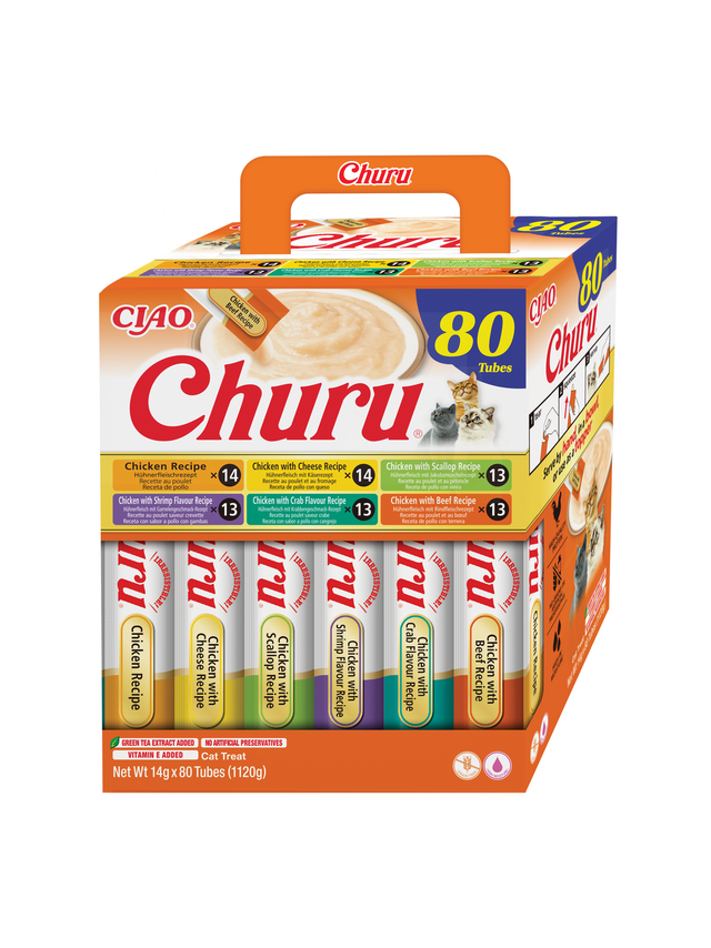 INABA Churu dla kota - mix z kurczakiem 80x14g