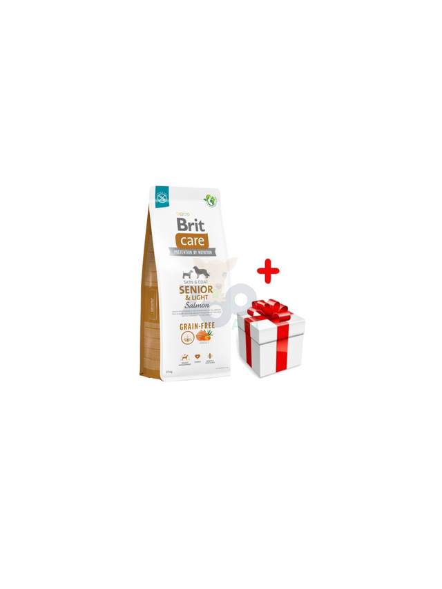 BRIT CARE Dog Grain-free Senior & Light Salmon 12kg + niespodzianka dla psa GRATIS!