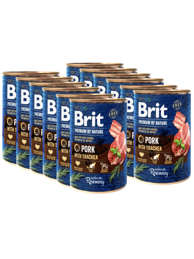 Brit Premium by Nature Pork with Trachea 12x400g