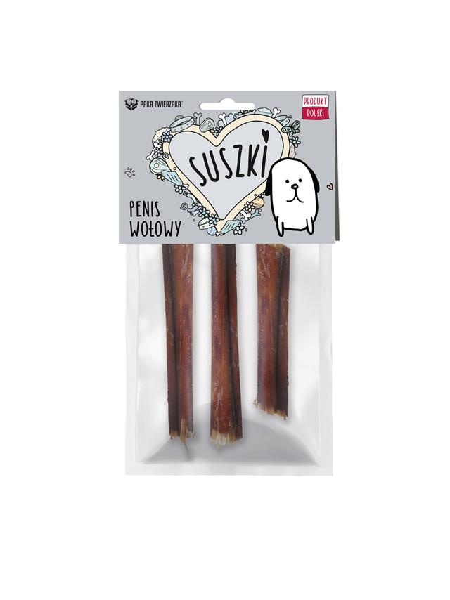 Paka Zwierzaka Suszki Penis Wołowy 12cm 3 szt.