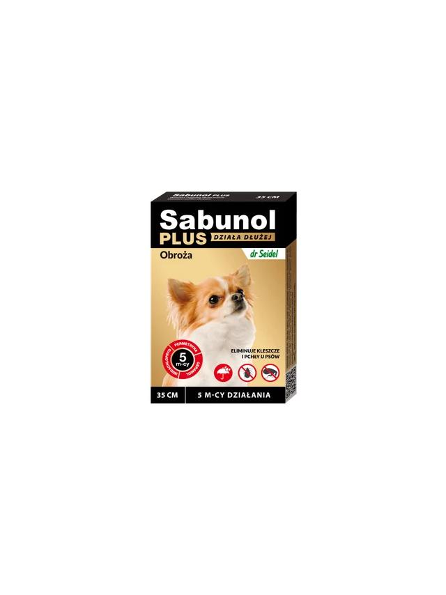 Sabunol Plus obroża przeciw pchłom i kleszczom dla psa 35 cm,