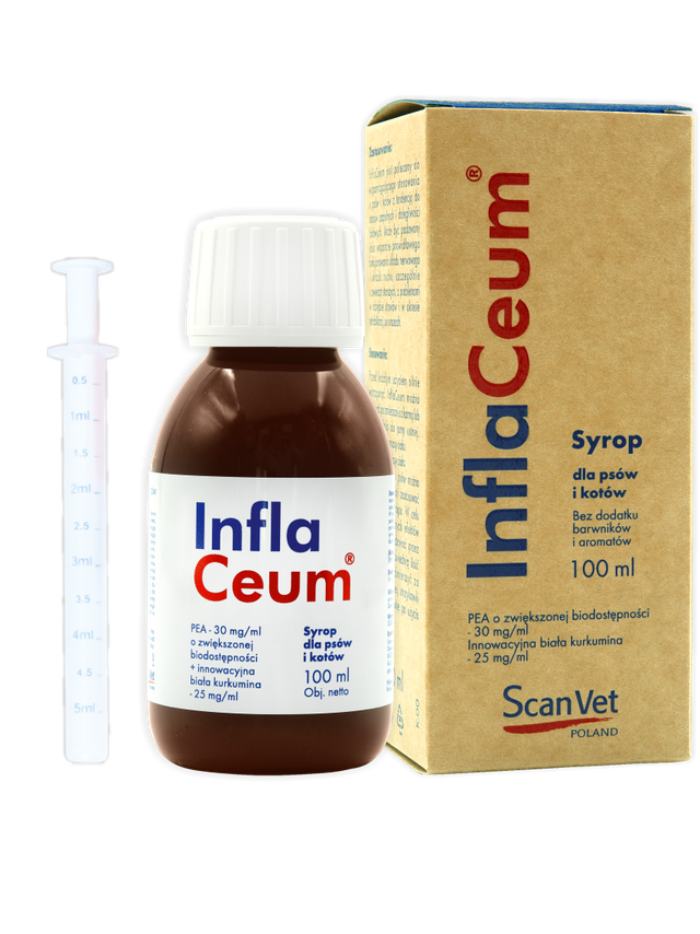 ScanVet InflaCeum  - Mieszanka paszowa uzupełniająca – dietetyczna dla psów i kotów 100ml
