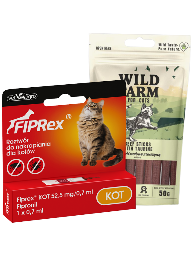 Fiprex KOT, 52,5 mg/0,7 ml, roztwór do nakrapiania dla kotów