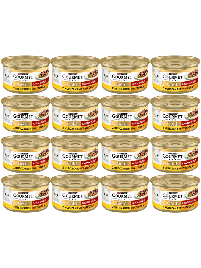 Purina Gourmet Gold kurczak/ wątróbka w sosie 48x85g