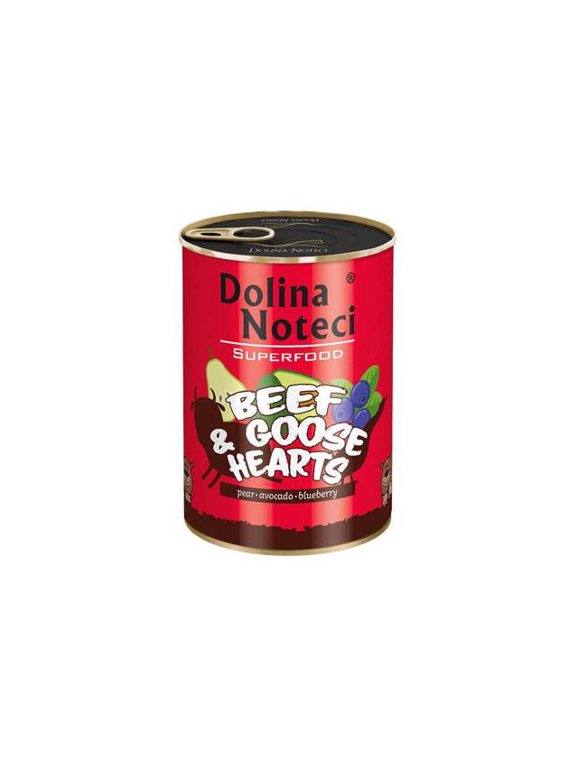 DOLINA NOTECI PREMIUM SUPERFOOD wołowina z sercami z gęsi 400g