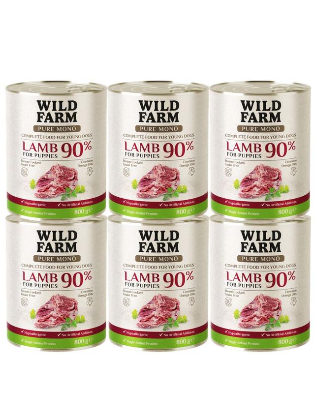 WILD FARM PURE MONO Lamb Puppy 6x800g monoproteinowa karma dla psa