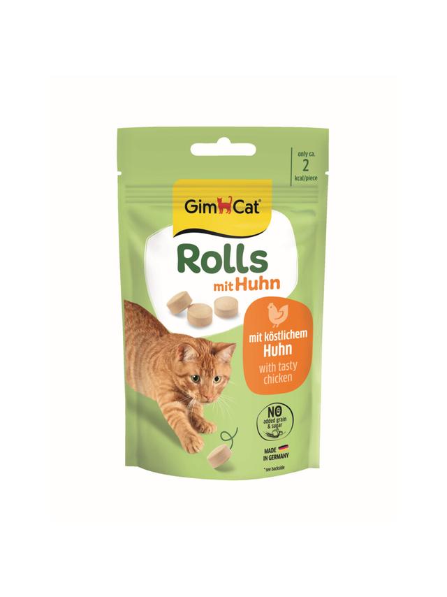 GimCat Rolls Cat Snack Chicken 40g