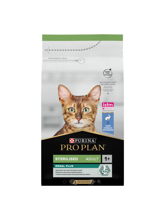 PRO PLAN Sterilised Renal Plus Karma dla kotów bogata w królika 1,5kg