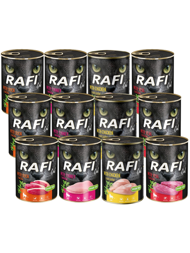 RAFI Cat Adult Mix Smaków 12x400g