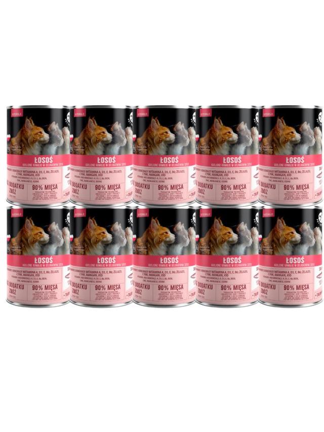 PetRepublic kawałki w sosie z łososiem (sterile) 10x400g dla kota