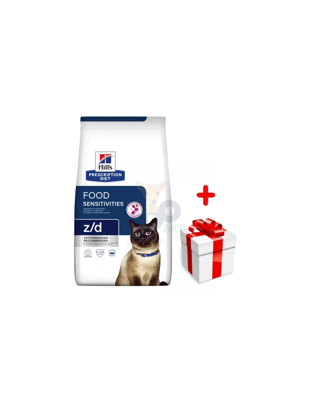 HILL'S PD Prescription Diet Feline z/d Food Sensitivities 1,5kg + niespodzianka dla kota GRATIS!