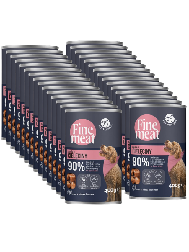 PetRepublic Fine Meat danie z cielęciny 30x400g dla psa