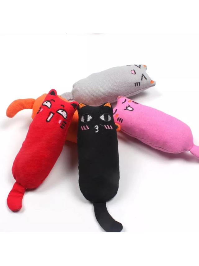 NUXIE® Zabawka dla kota pluszowa, piszcząca + kocimiętka 15cm