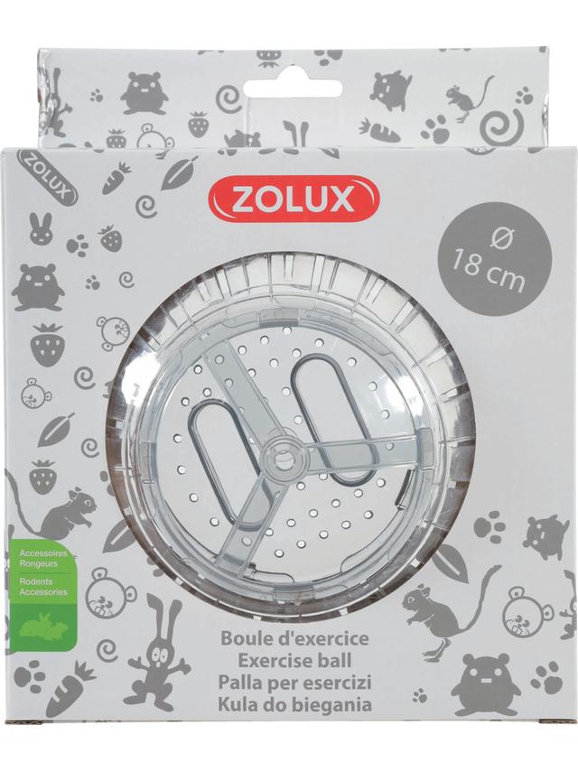 ZOLUX Kula do biegania dla chomika i myszki 18 cm kol. szary