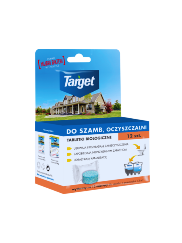 Tabletki biologiczne do szamb i oczyszczalni - 12 szt
