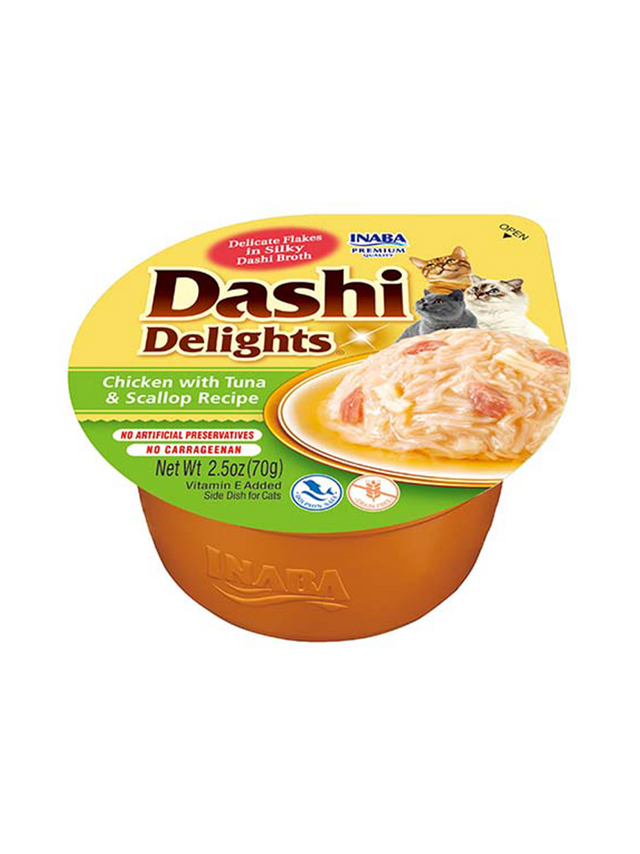 Inaba DASHI uzupełniająca karma dla kota- bulion o smaku kurczaka i tuńczyka 70 g