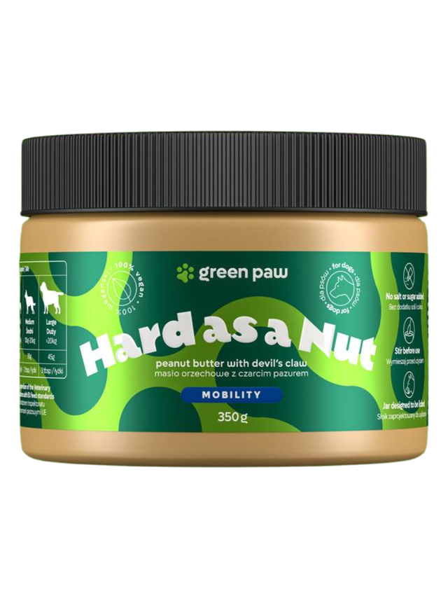 Green Paw Hard as a Nut 350g - Masło orzechowe z czarcim pazurem dla psów