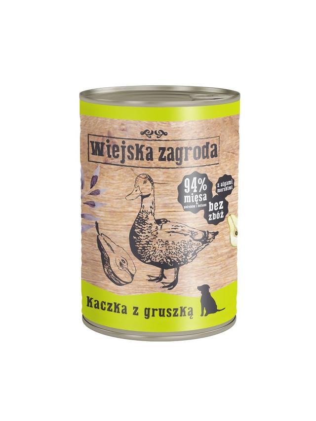 Wiejska Zagroda Kaczka z gruszką 6x400g dla psa