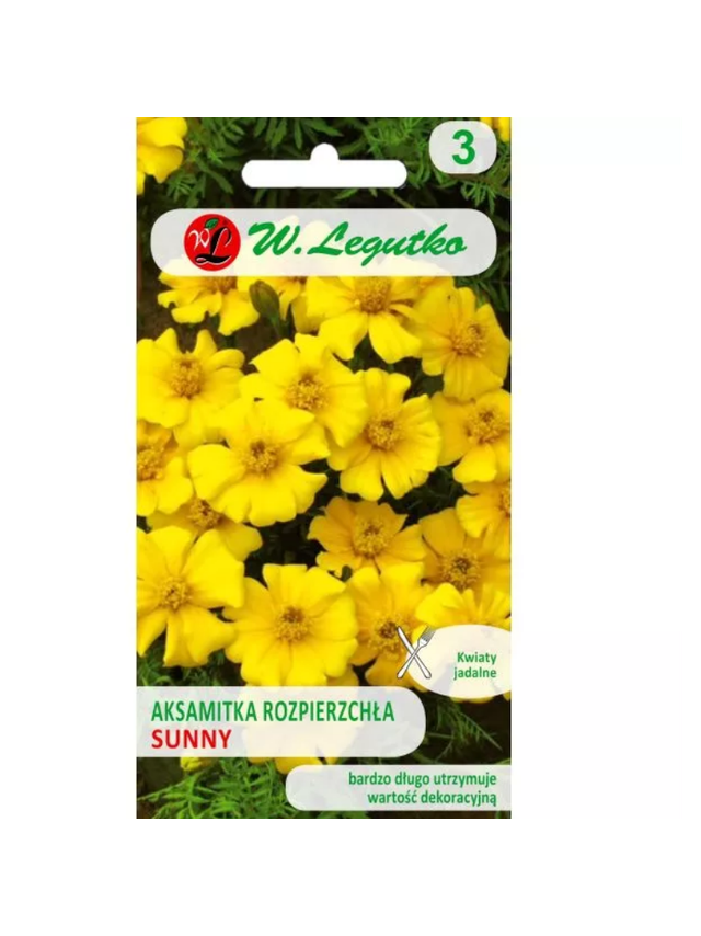 Aksamitka rozpierzchła Sunny żółta 1g