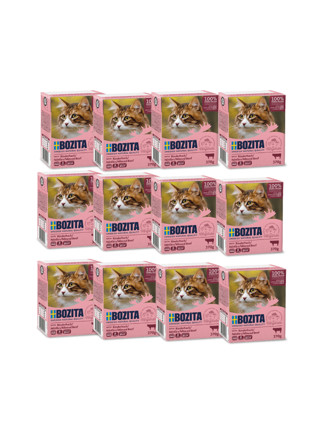 BOZITA Cat Siekana Wołowina W Galaretce 12x370g