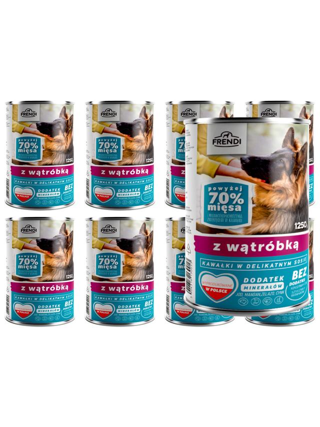 Frendi kawałki w delikatnym sosie z wątróbką 8x1250g