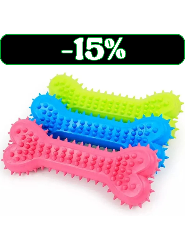 NUXIE Zabawka gumowa dla psa - gryzak kość 14cm