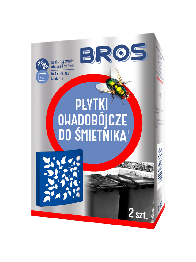BROS - Płytki owadobójcze do śmietnika 2szt.