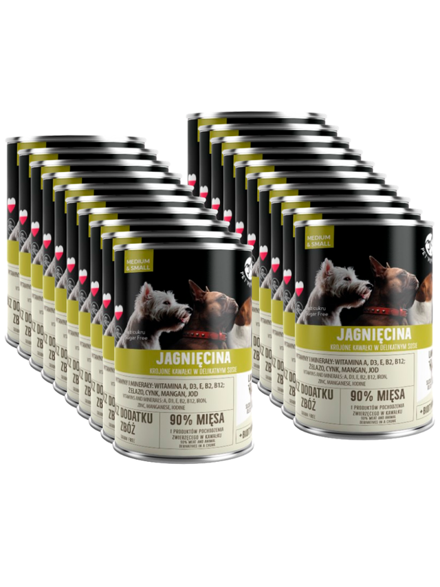 PetRepublic kawałki w sosie z jagnięciną 20x400g dla psa