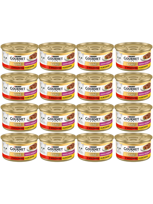 Purina Gourmet Gold z wołowiną i kurczakiem w sosie 48x85g