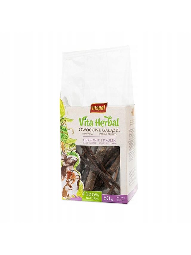 VITAPOL Vita Herbal Przysmak dla gryzoni i królików Owocowe gałązki 50 g