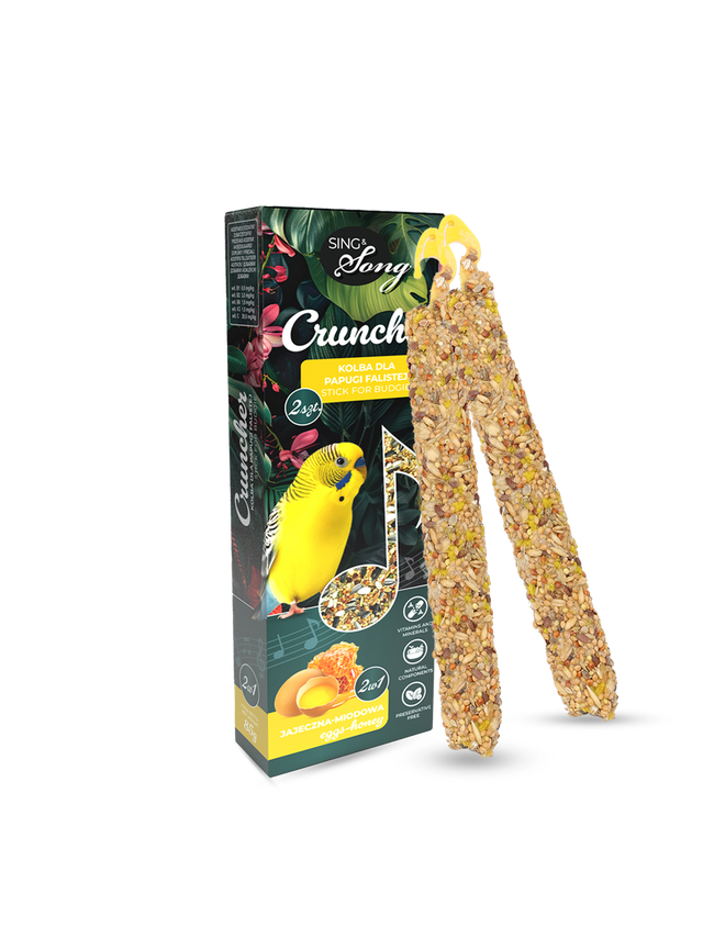 SING&SONG cruncher dla papużki falistej 85g 2w1 jajeczno- miodowy