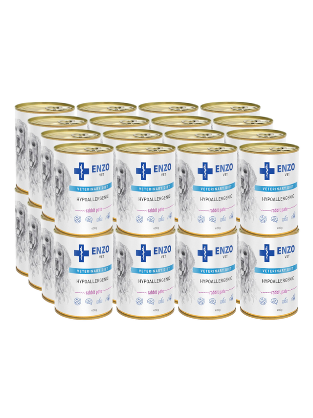 ENZO VET Hypoallergenic dieta hypoallergiczna z królikiem dla psów 32x400g
