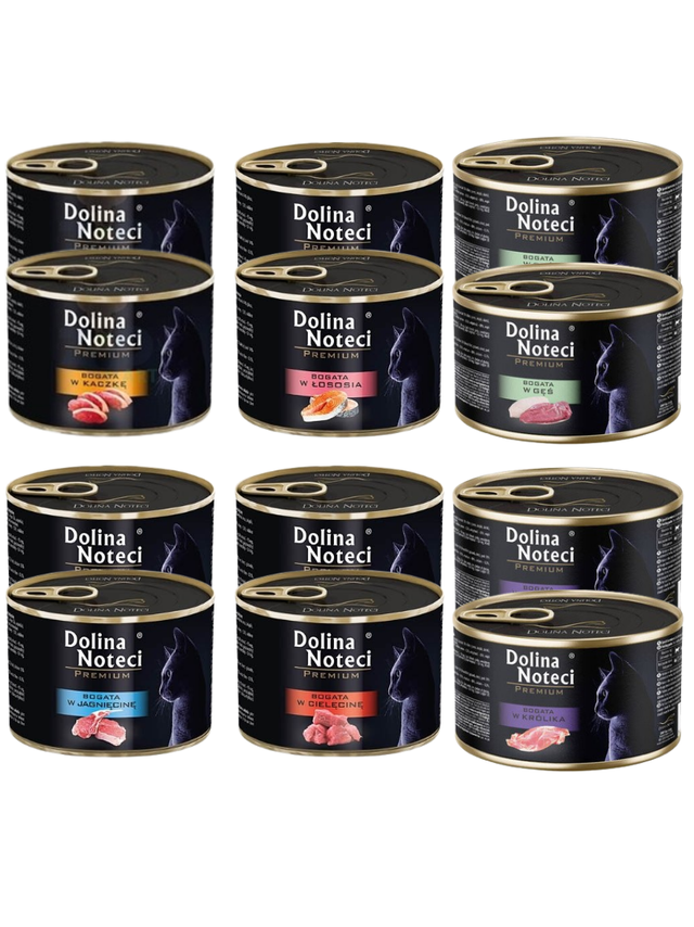 Dolina Noteci Premium dla kota MIX SMAKÓW 12x185g