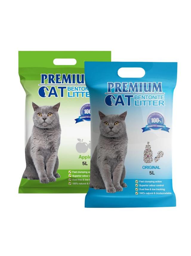 Premium Cat Żwirek Bentonitowy Zbrylający - Mix 2x5L