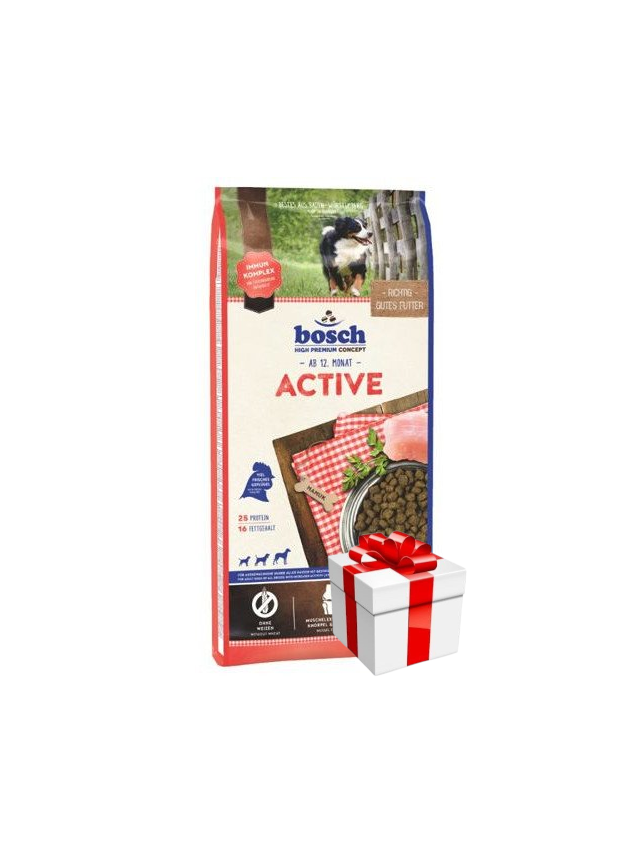 Bosch Active, drób (nowa receptura) 15kg + Niespodzianka dla psa GRATIS