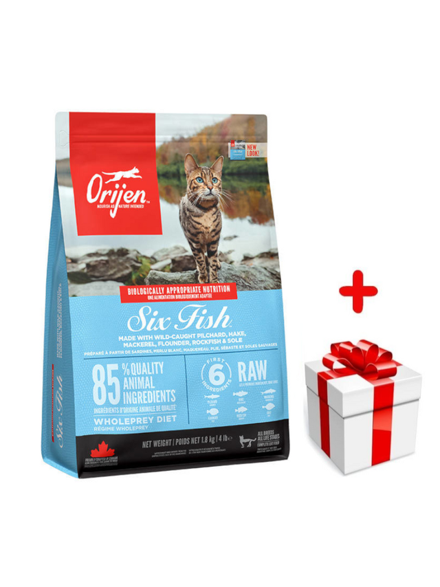 ORIJEN Six Fish Cat 1,8kg + niespodzianka dla kota