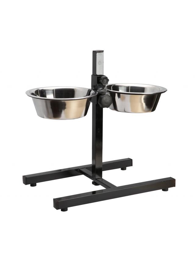 Miski na stojaku regulowanym 2 x 0,9L śr.16cm