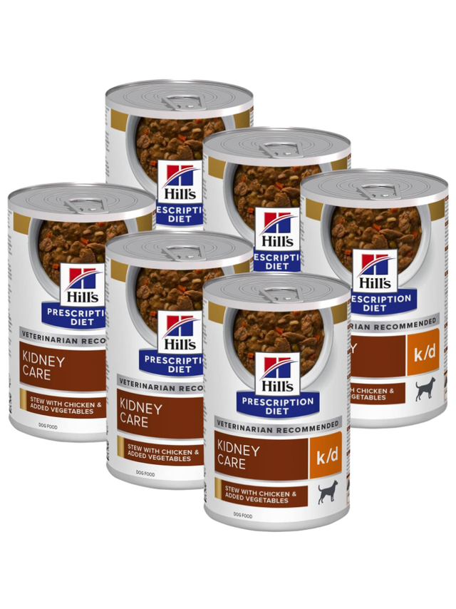 HILL'S PD Prescription Diet Canine k/d kurczak (gulasz) 6x354g- puszka
